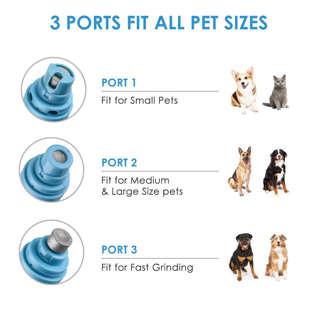 Pet Nail Grinder USB Rechargeable Painless Dog Nail Trimmer