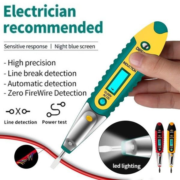 Multifunction Digital Voltage Tester Pen – Non-Contact LCD