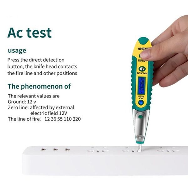 Multifunction Digital Voltage Tester Pen – Non-Contact LCD