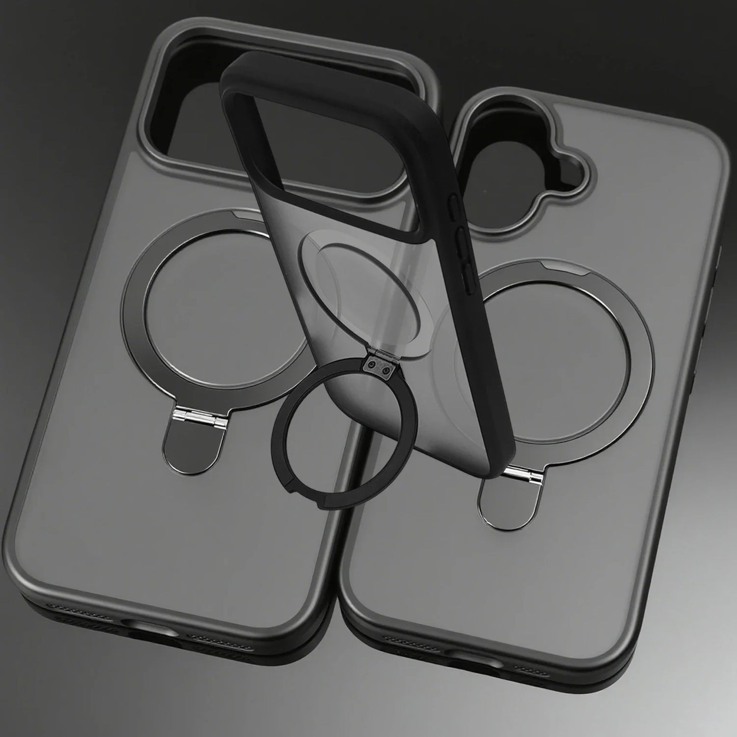 iPhone 17 Pro/Max/Air Case – Matte Magnetic with Finger Ring