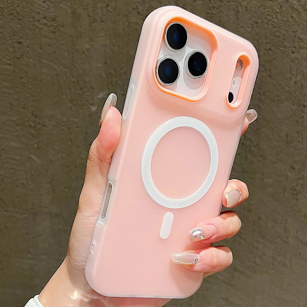 Luxury Candy Magsafe Wireless Charge Matte Phone Case For iPhone 17 Pro Max 17 Pro 17 Air 17 Magnetic Protect Bumper Cases Cover