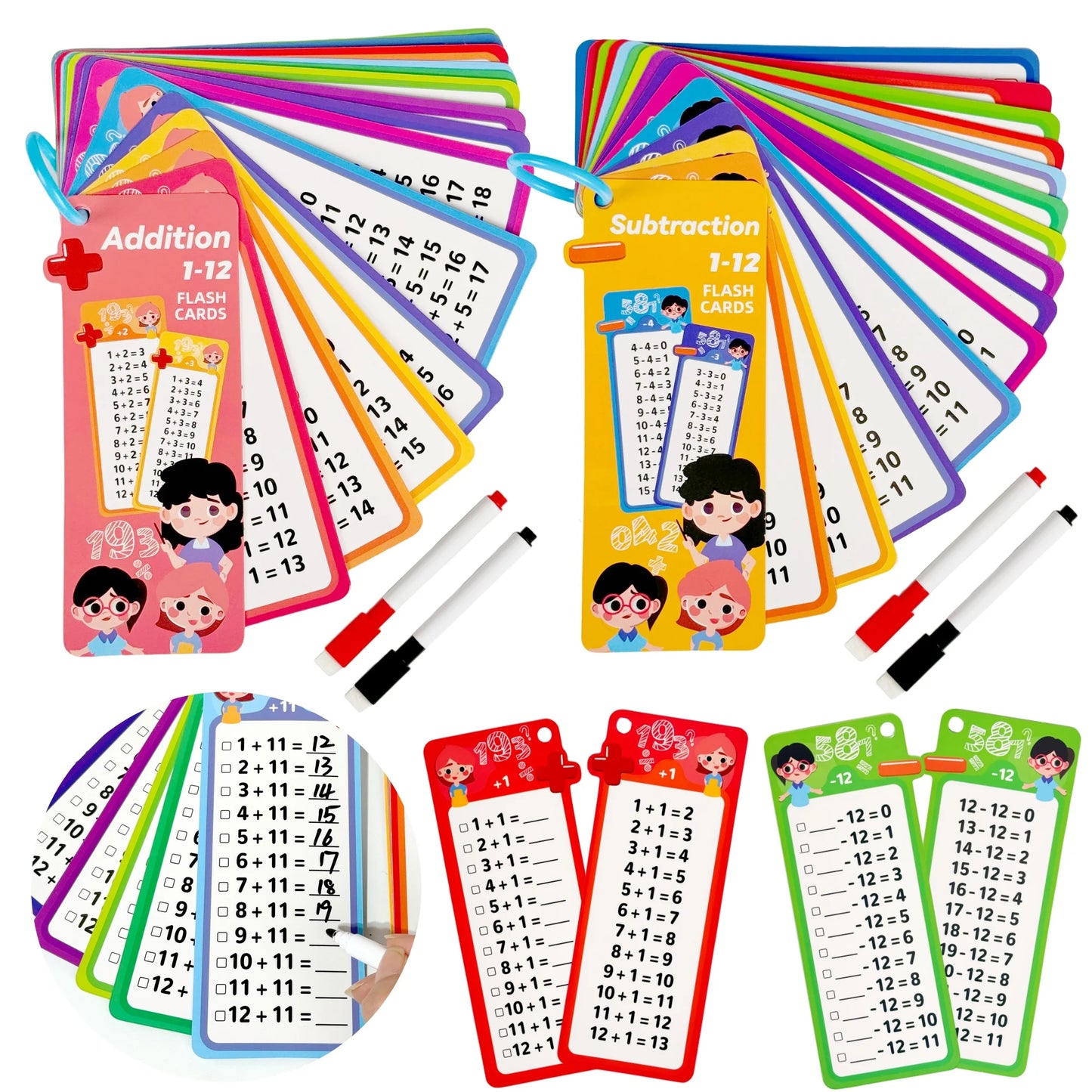 Digital Math Flash Cards – Addition, Subtraction, Multiplication & Division