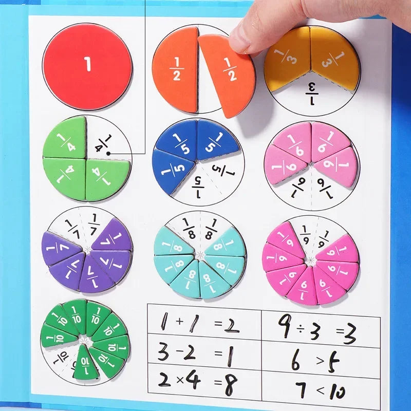 Montessori Math Toy – Magnetic Fraction Puzzle