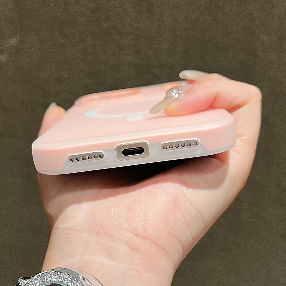 Luxury Candy Magsafe Wireless Charge Matte Phone Case For iPhone 17 Pro Max 17 Pro 17 Air 17 Magnetic Protect Bumper Cases Cover