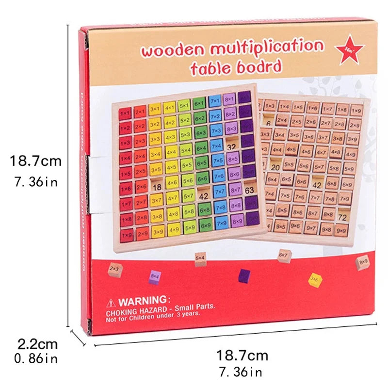 Montessori Wooden Multiplication Table – Math Toy