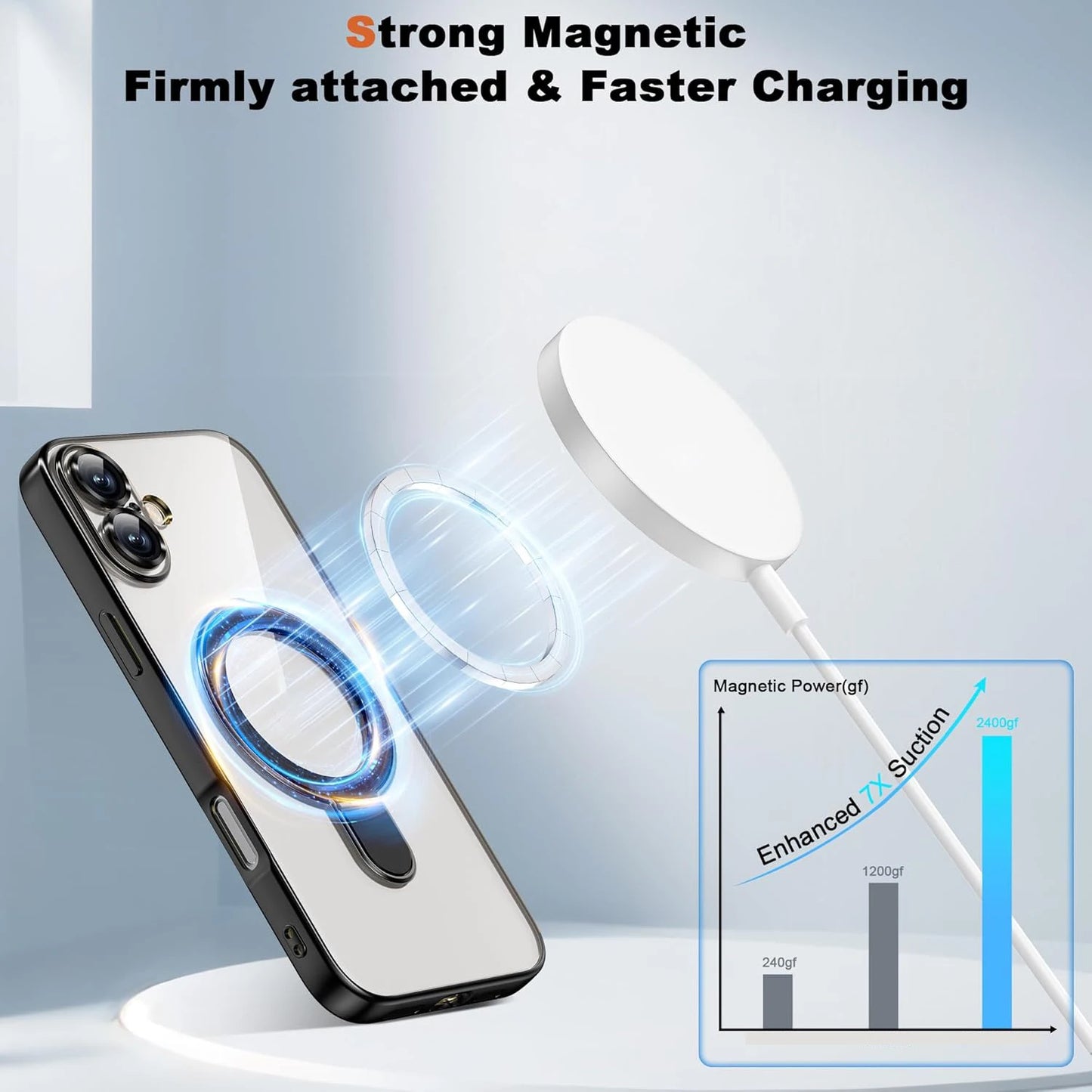 iPhone 17 Pro/Max/Air Case – Matte Magnetic with Finger Ring