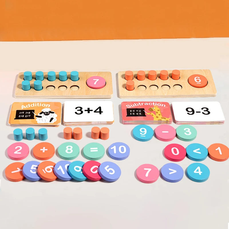 Wooden Ten Frame Math Toy – Counting & Numbers