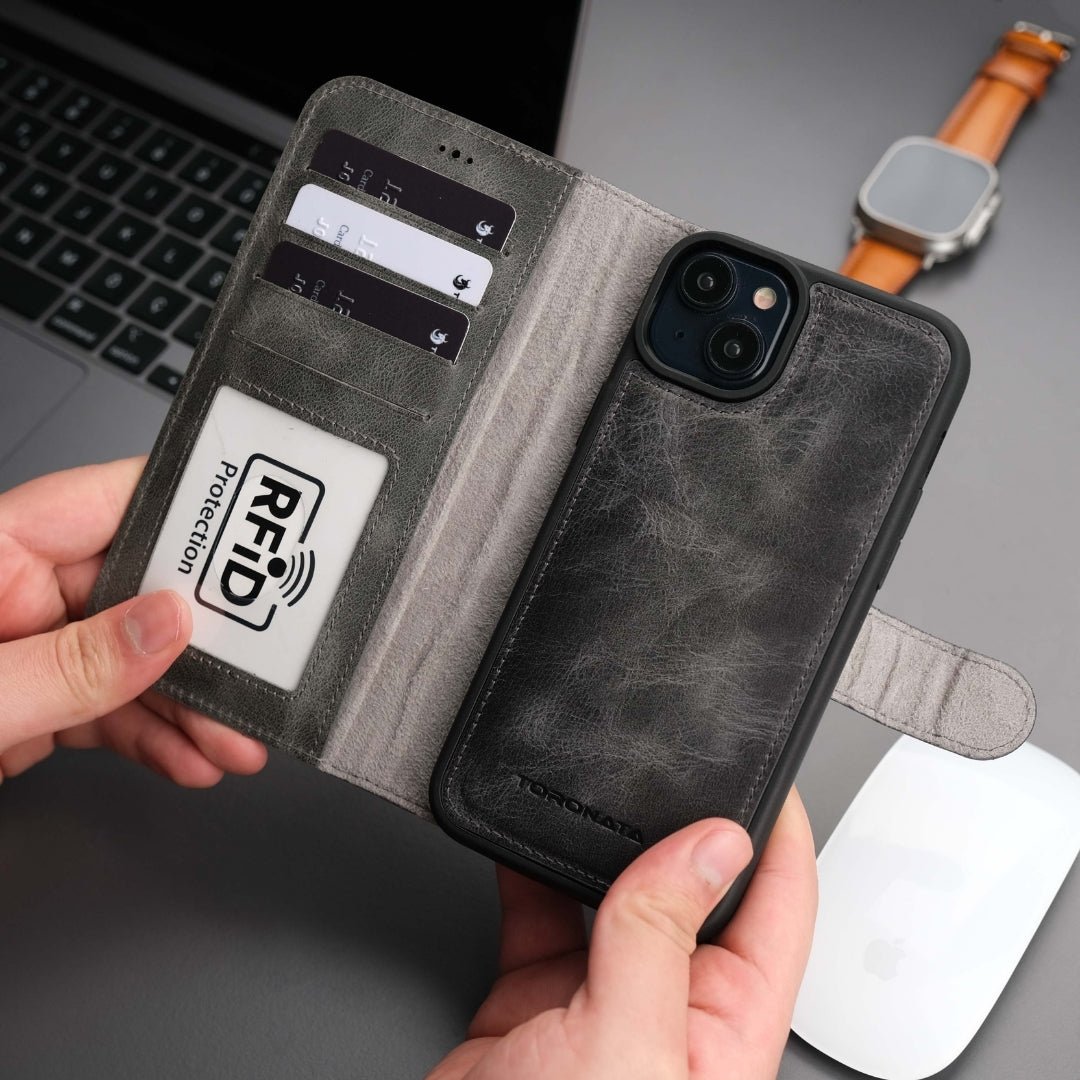 Casper iPhone 17 Air Leather Wallet Case – MagSafe Compatible