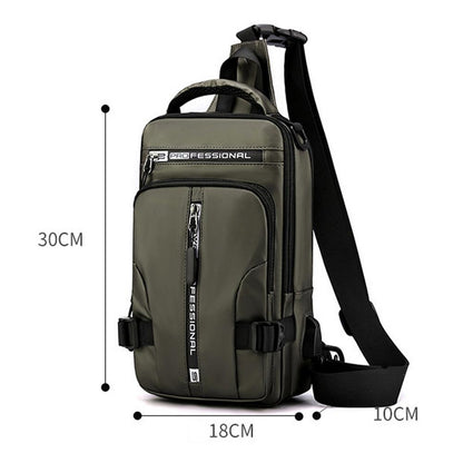 Nylon USB Charging Pack Chest Bags