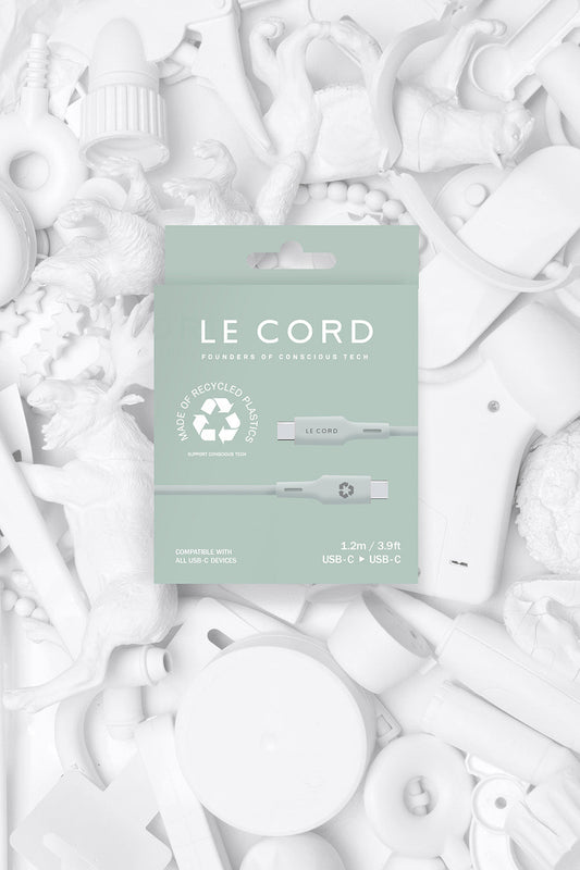 Pale Pine Type C cable · 1.2 meter · Made of recycled plastics