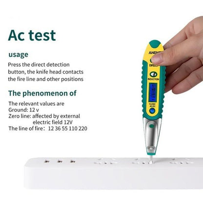 Multifunction Digital Voltage Tester Pen – Non-Contact LCD