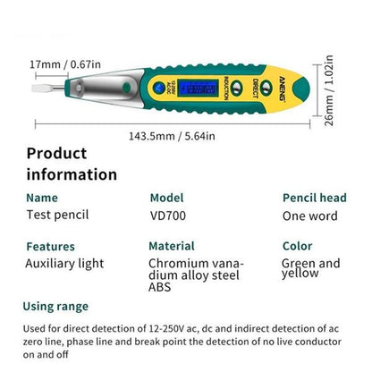 Multifunction Digital Voltage Tester Pen – Non-Contact LCD