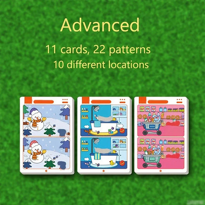 1-3 Sets an educational fault finding game: reusable wiping paper for focus and attention training