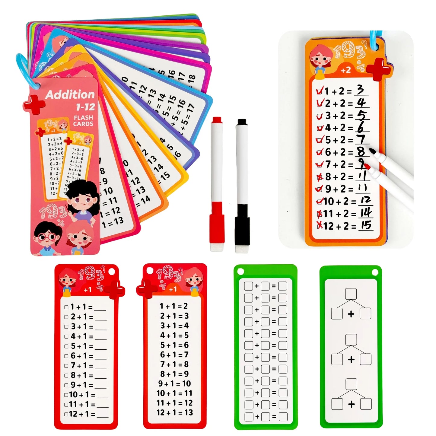 Digital Math Flash Cards – Addition, Subtraction, Multiplication & Division