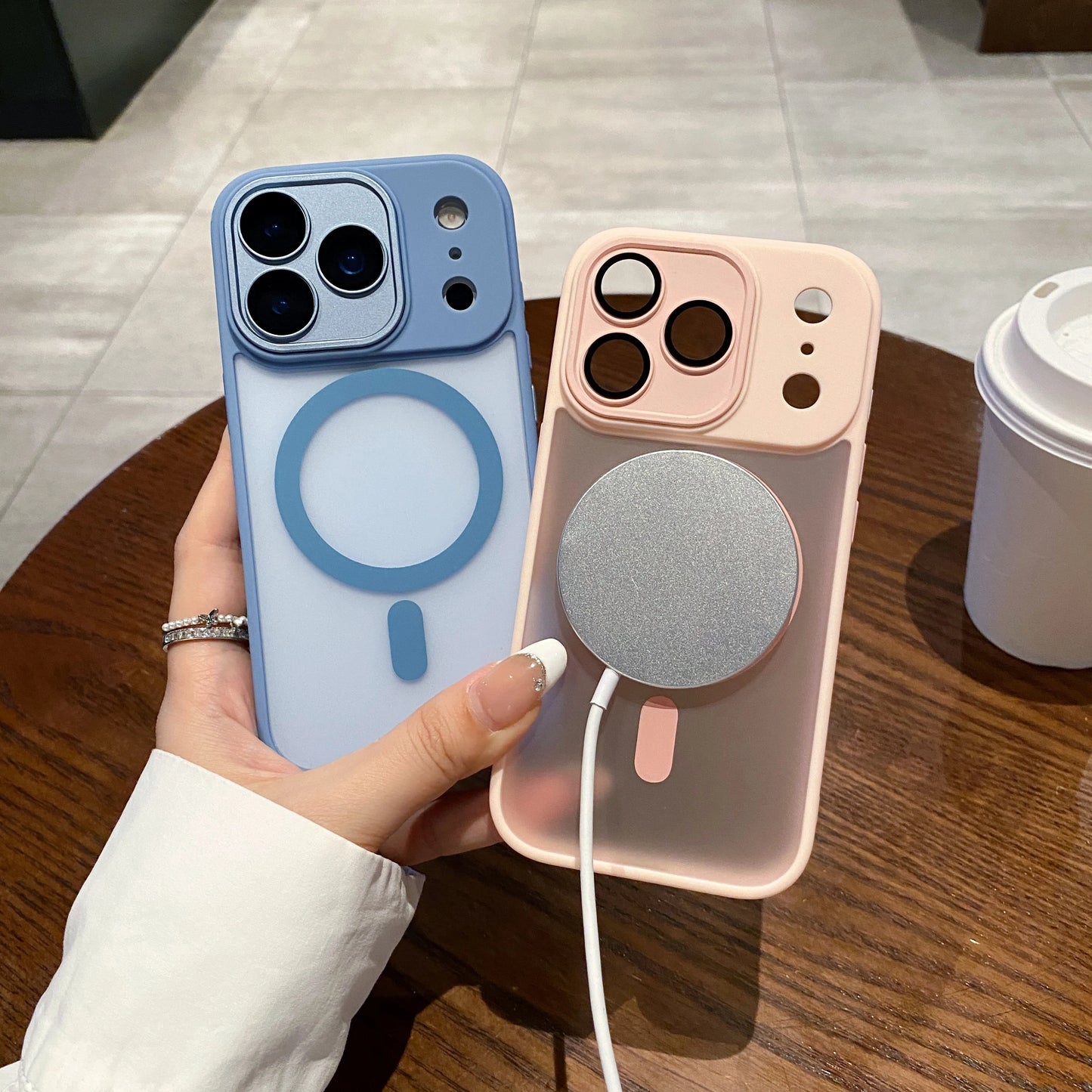 Luxury Matte Magnetic Wireless Charge Case For iPhone 17 Pro Max 17 Air 17 Pro 17 Lens Glass Film Clear Hard Bumper Back Cover