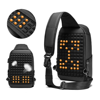 SWISS Men's Multifunctional Waterproof Chest Bag Fashion Shoulder Bag Sports Crossbody Bag Nylon Handbags Usb Bag Sling Pack