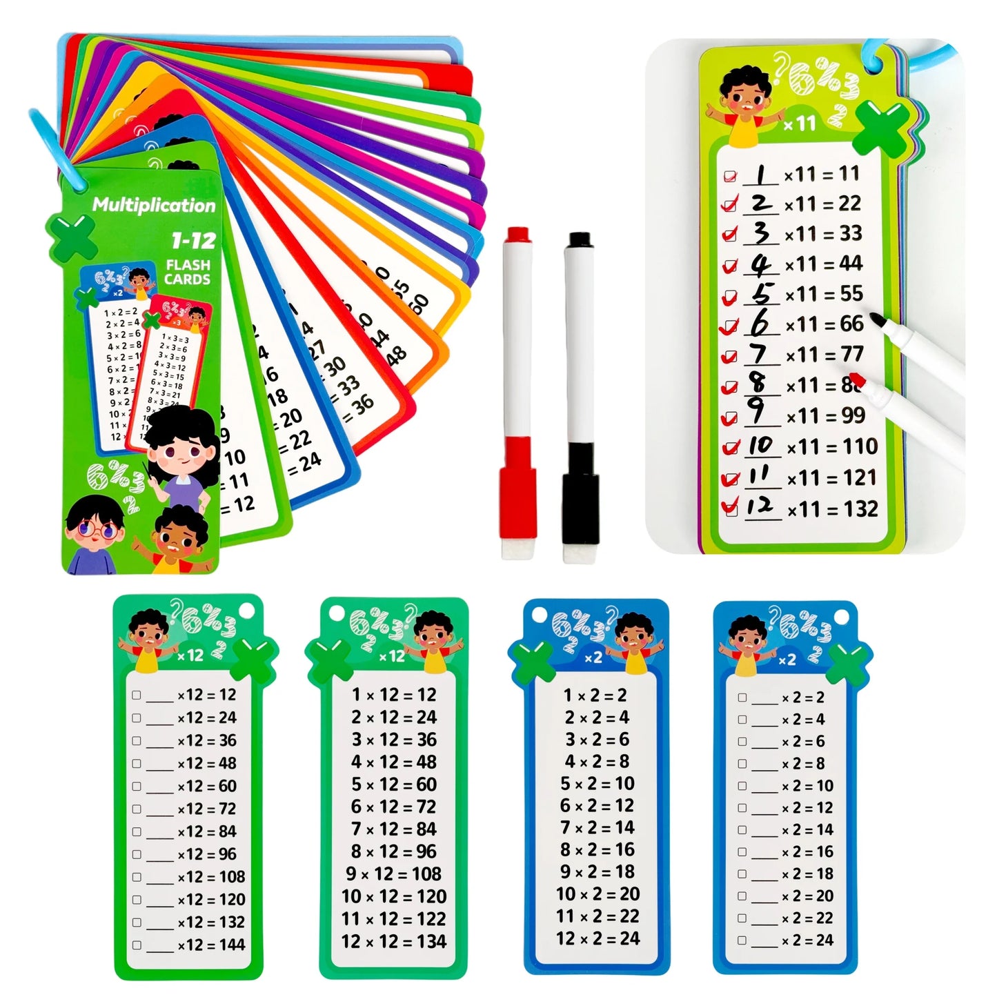 Digital Math Flash Cards – Addition, Subtraction, Multiplication & Division