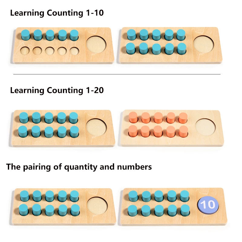 Wooden Ten Frame Math Toy – Counting & Numbers