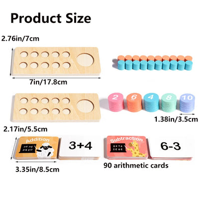 Wooden Ten Frame Math Toy – Counting & Numbers