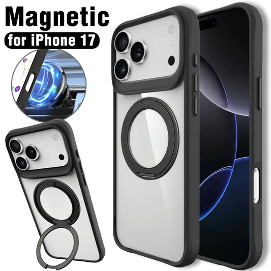 iPhone 17 Pro/Max/Air Case – Matte Magnetic with Finger Ring