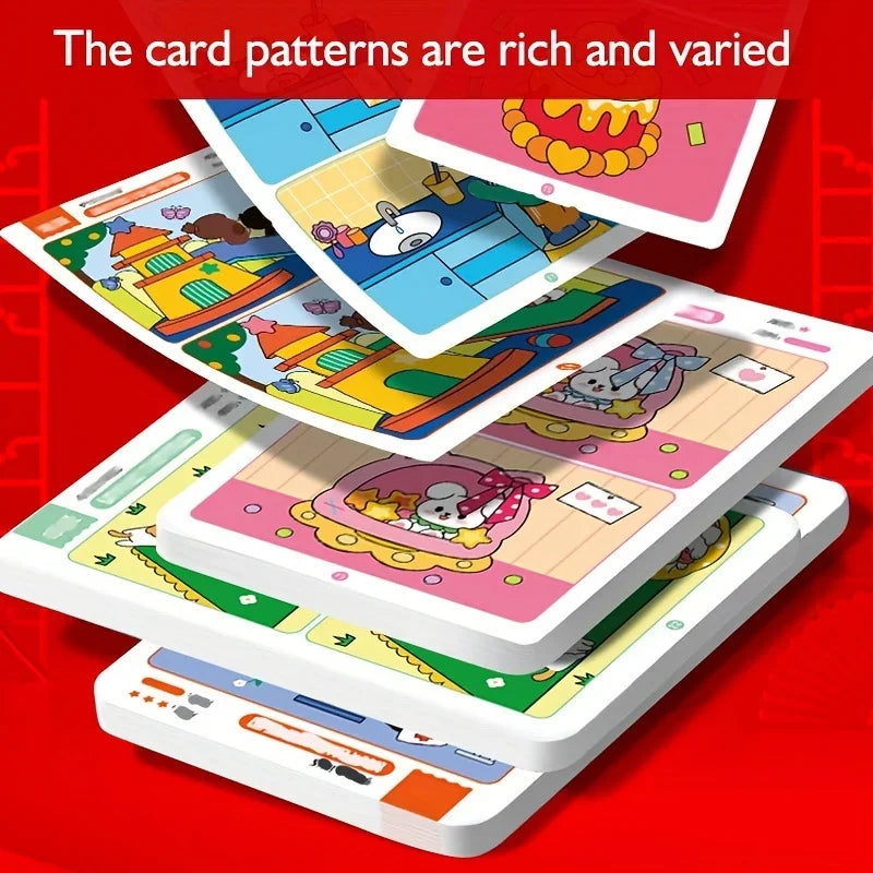 1-3 Sets an educational fault finding game: reusable wiping paper for focus and attention training