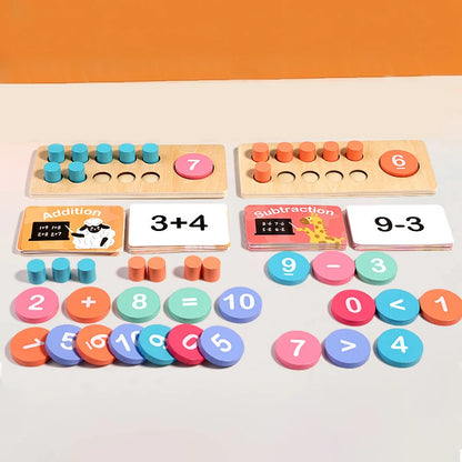 Wooden Ten Frame Math Toy – Counting & Numbers