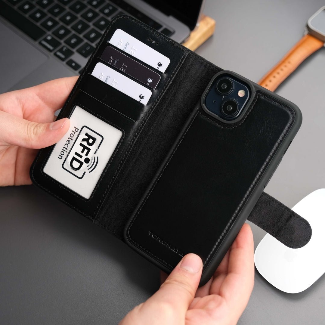 Casper iPhone 17 Air Leather Wallet Case – MagSafe Compatible