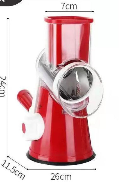 Multi-Function Vegetable Cutter – 3-in-1 Rotary Grater