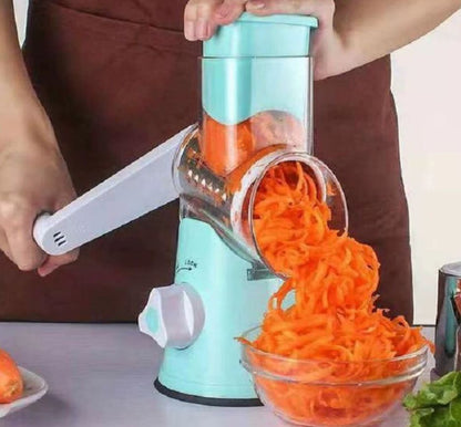 Multi-Function Vegetable Cutter – 3-in-1 Rotary Grater